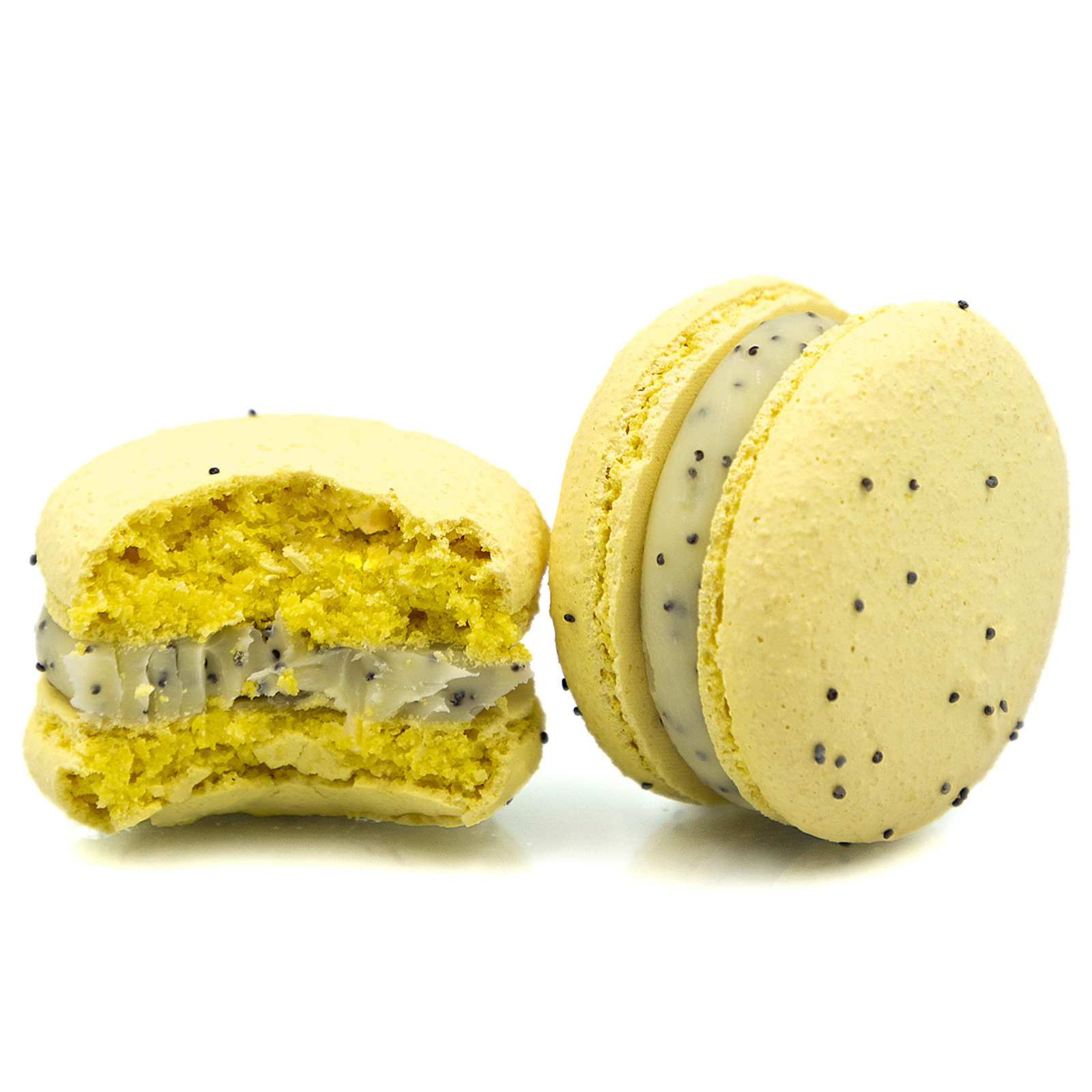 Poppy seeds Lemon Gluten-Free Macarons Gluten-Free Macarons