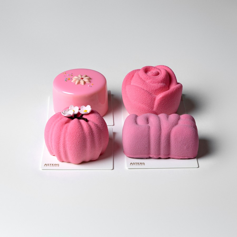 Perfect set of 4 individual desserts for Mother's Day. Mother's Day Cakes