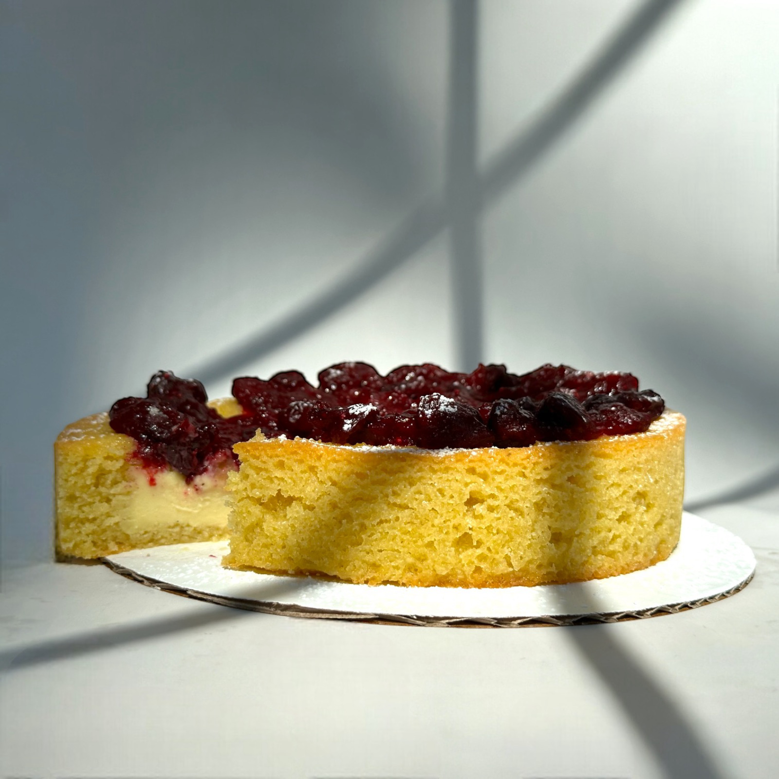 Gluten-free Custard pie with Cranberry Thanksgiving Cakes