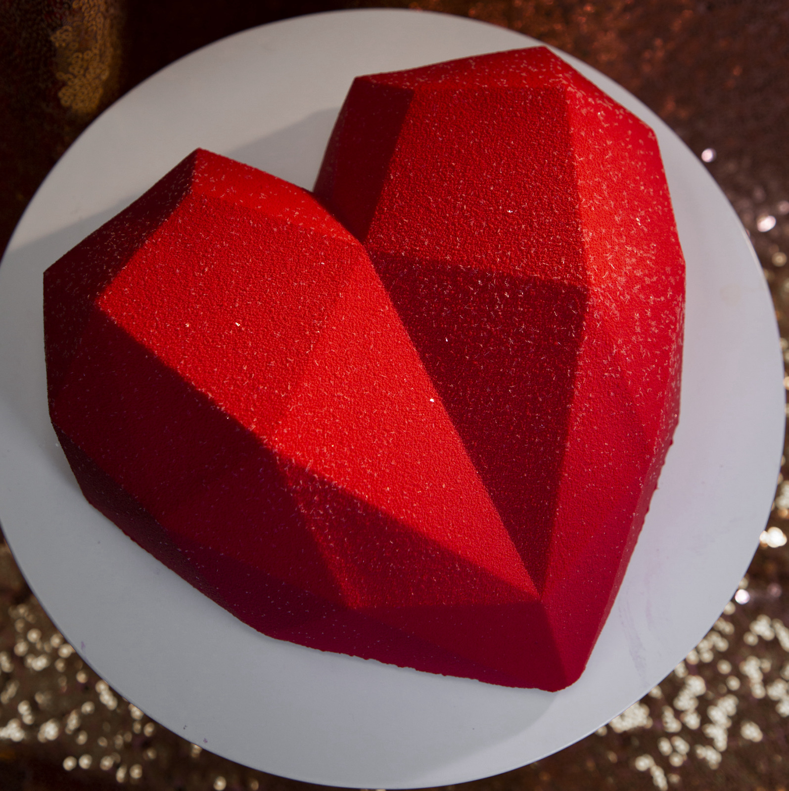 Bullet Heart Red Valentine's Day Cakes