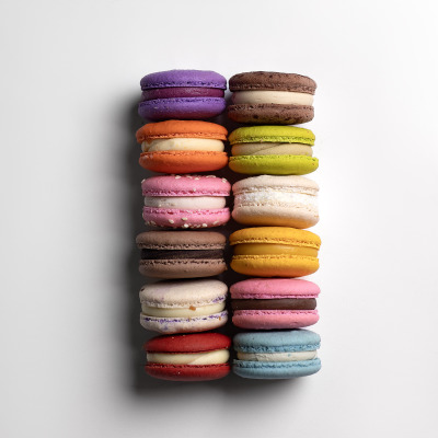 Our carefully crafted macarons, baked with 20% less sugar than the original recipe, sandwiching a delicious creamy filling that is bound to delight your taste senses.