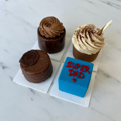 Perfect set of 4 individual desserts for Father's Day.