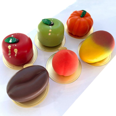 Set of 6 Fruit Desserts Apple