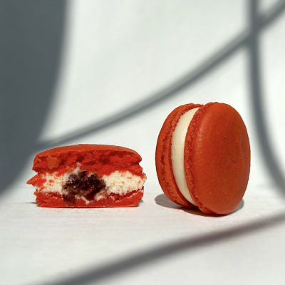 Orange Cranberry Macarons